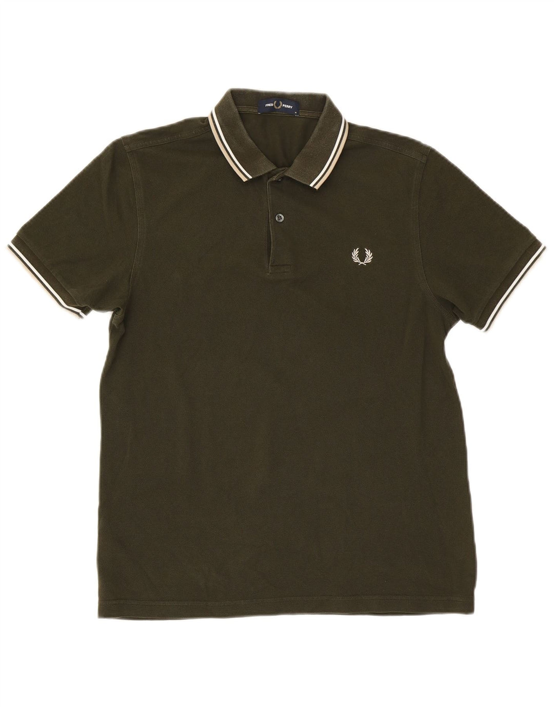 Мужская рубашка поло Fred Perry, хлопок среднего цвета хаки