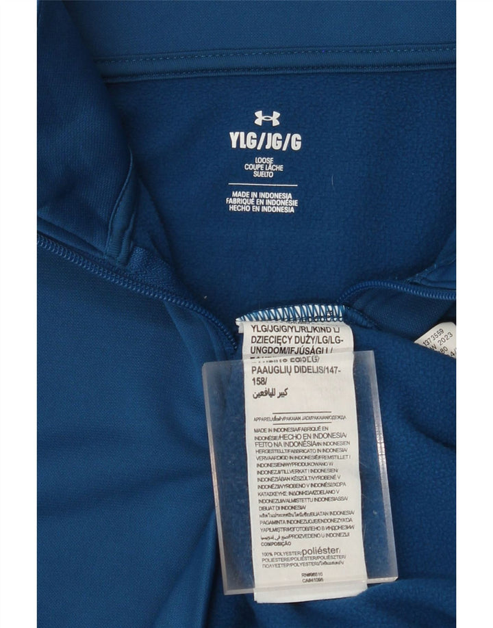 Толстовка с воротником на молнии для мальчиков UNDER ARMOR, джемпер, 11–12 лет, большой синий
