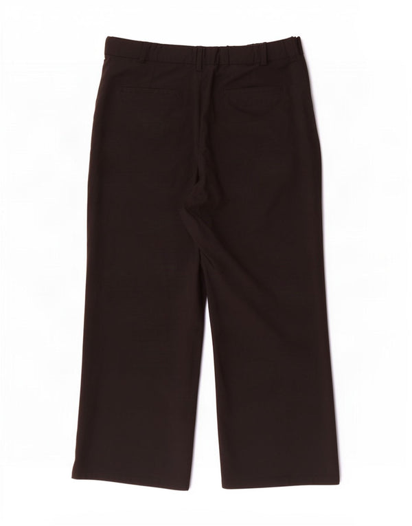 Женские брюки чинос с высокой талией Zara, 2XL, W34, L29, черный полиэстер
