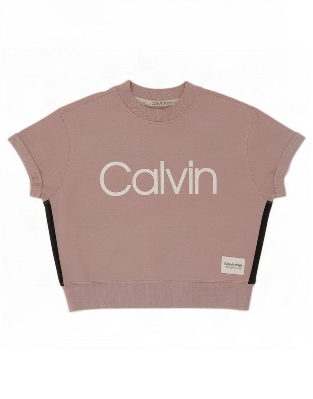 Calvin Klein Женский свитер оверсайз с рисунком UK 14 Средний розовый