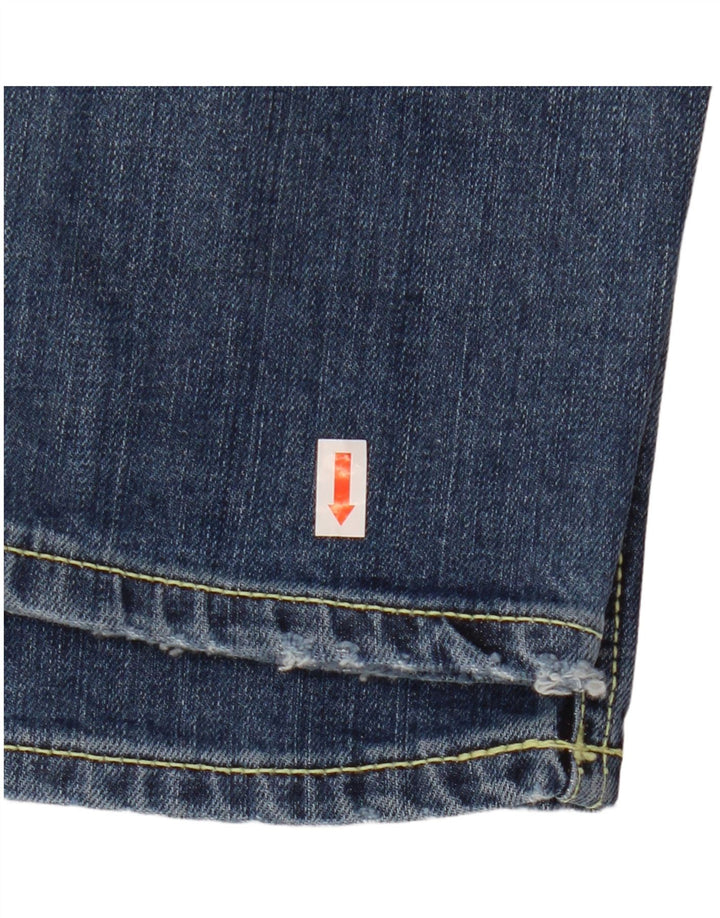 Женские потертые джинсы скинни Dondup W27 L29, синий хлопок