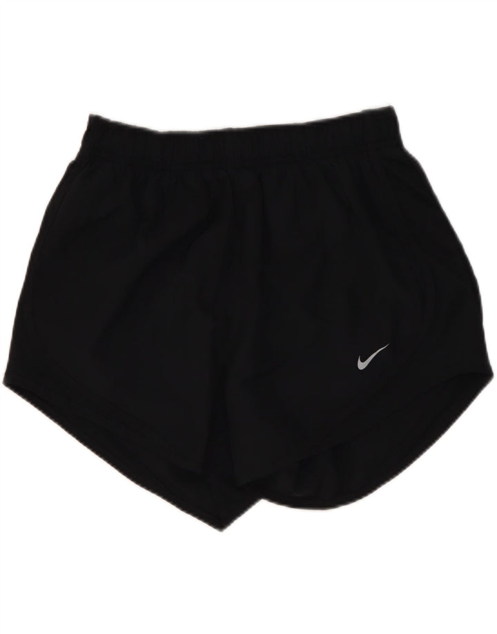 Женские спортивные шорты NIKE Dri Fit UK 10, маленькие черные из полиэстера