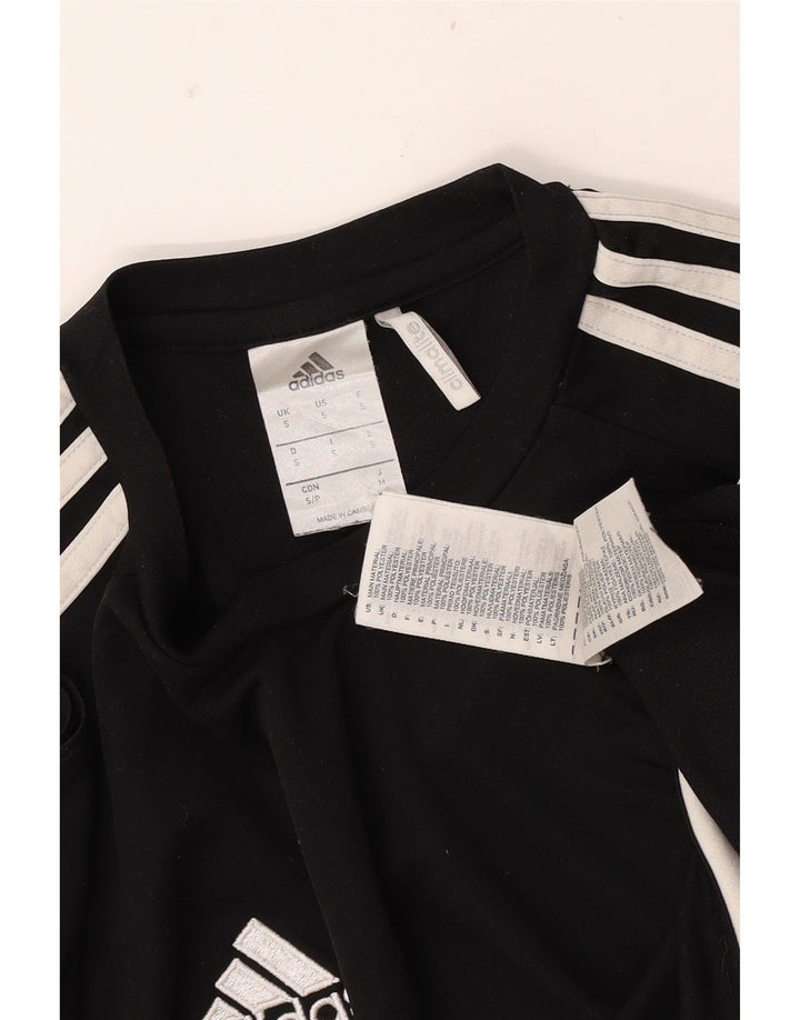 Мужская футболка ADIDAS Climalite, маленький черный полиэстер с цветными блоками