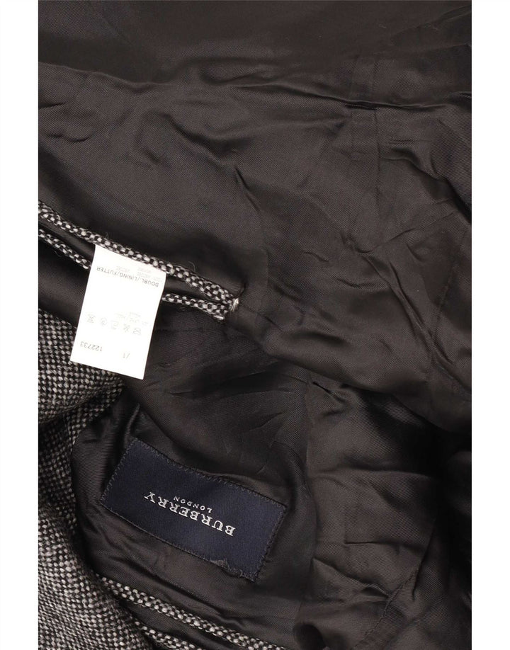 Мужской пиджак Burberry на 2 пуговицах UK 40, большая серая шерсть в крапинку