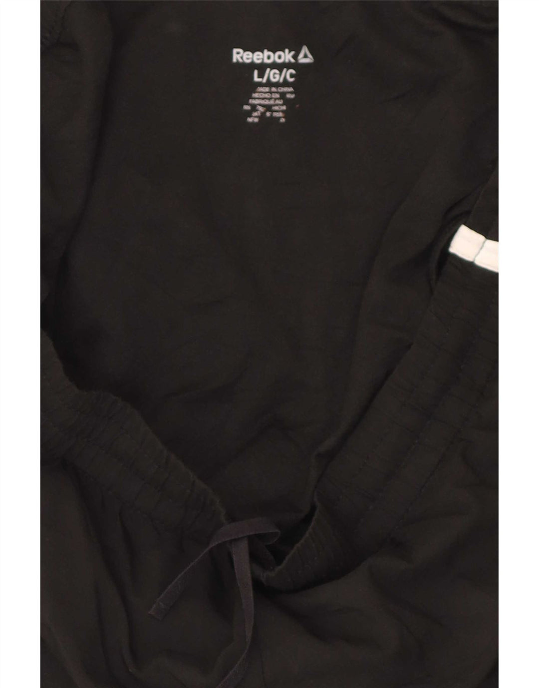 Женские спортивные шорты Reebok Regular, большие черные, с цветными блоками