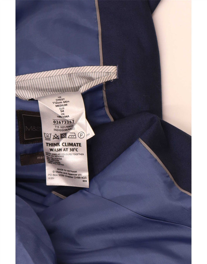 Мужской пиджак на двух пуговицах Marks & Spencer UK 44 XL, темно-синий, классический