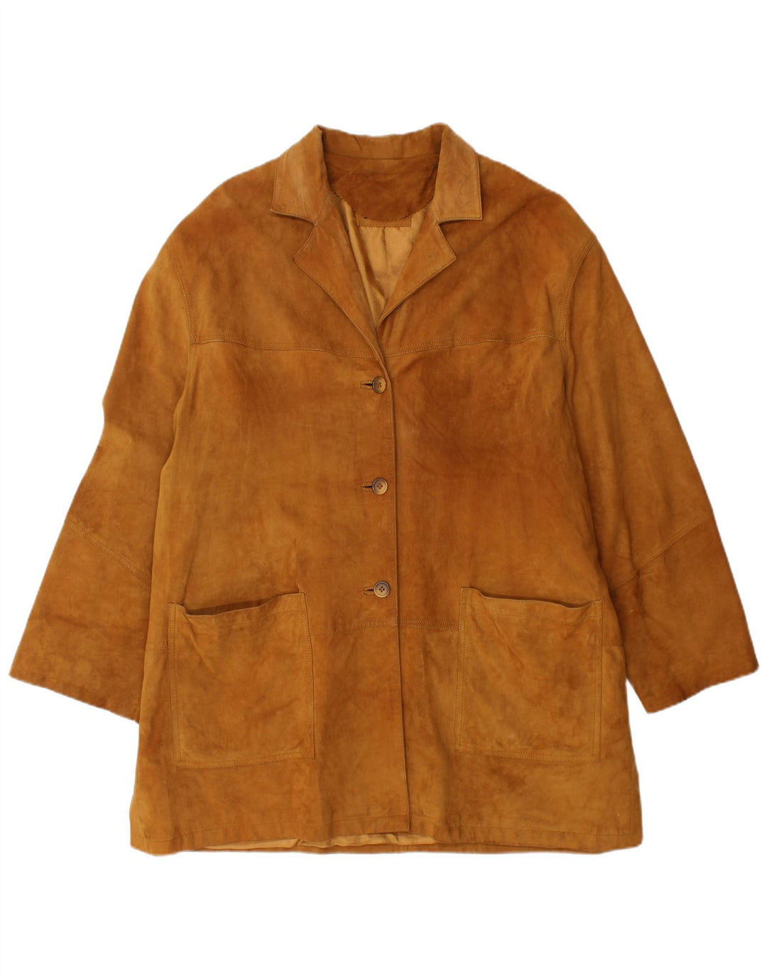 ВИНТАЖНАЯ женская замшевая куртка UK 18 XL коричневая кожа