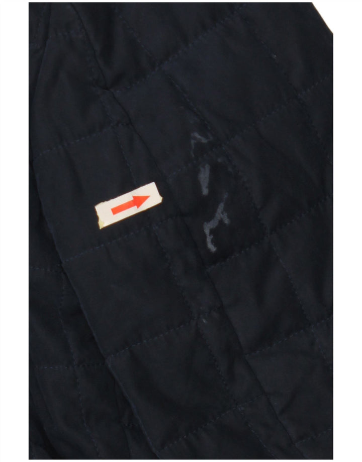 Женское стеганое пальто с капюшоном NAUTICA UK 14, большой темно-синий полиэстер