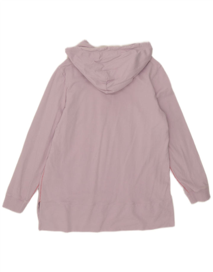 Женский топ с капюшоном White Stuff с длинным рукавом, Великобритания 12, средний фиолетовый хлопок
