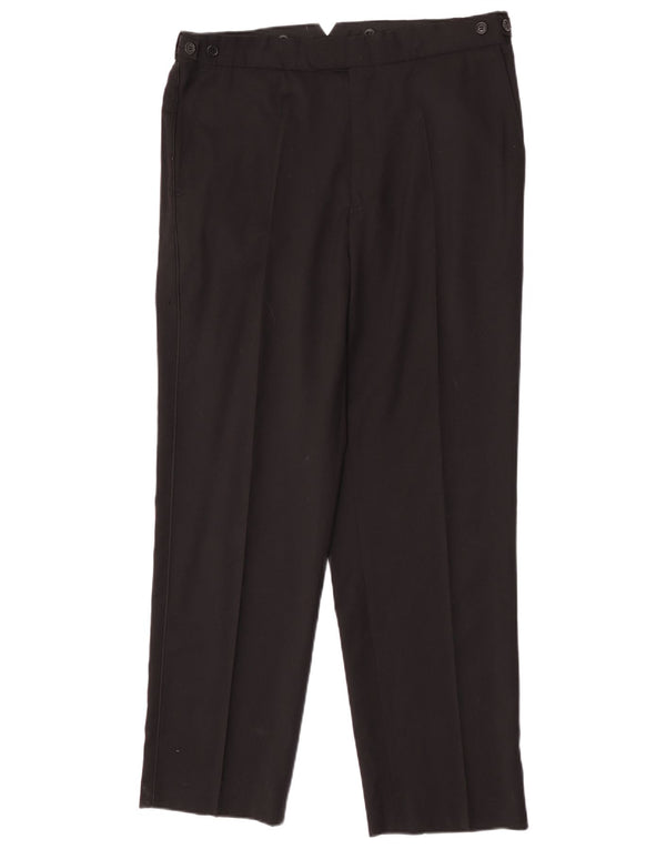 Мужские прямые брюки-чиносы Marks & Spencer W36 L31, черные, новая шерсть