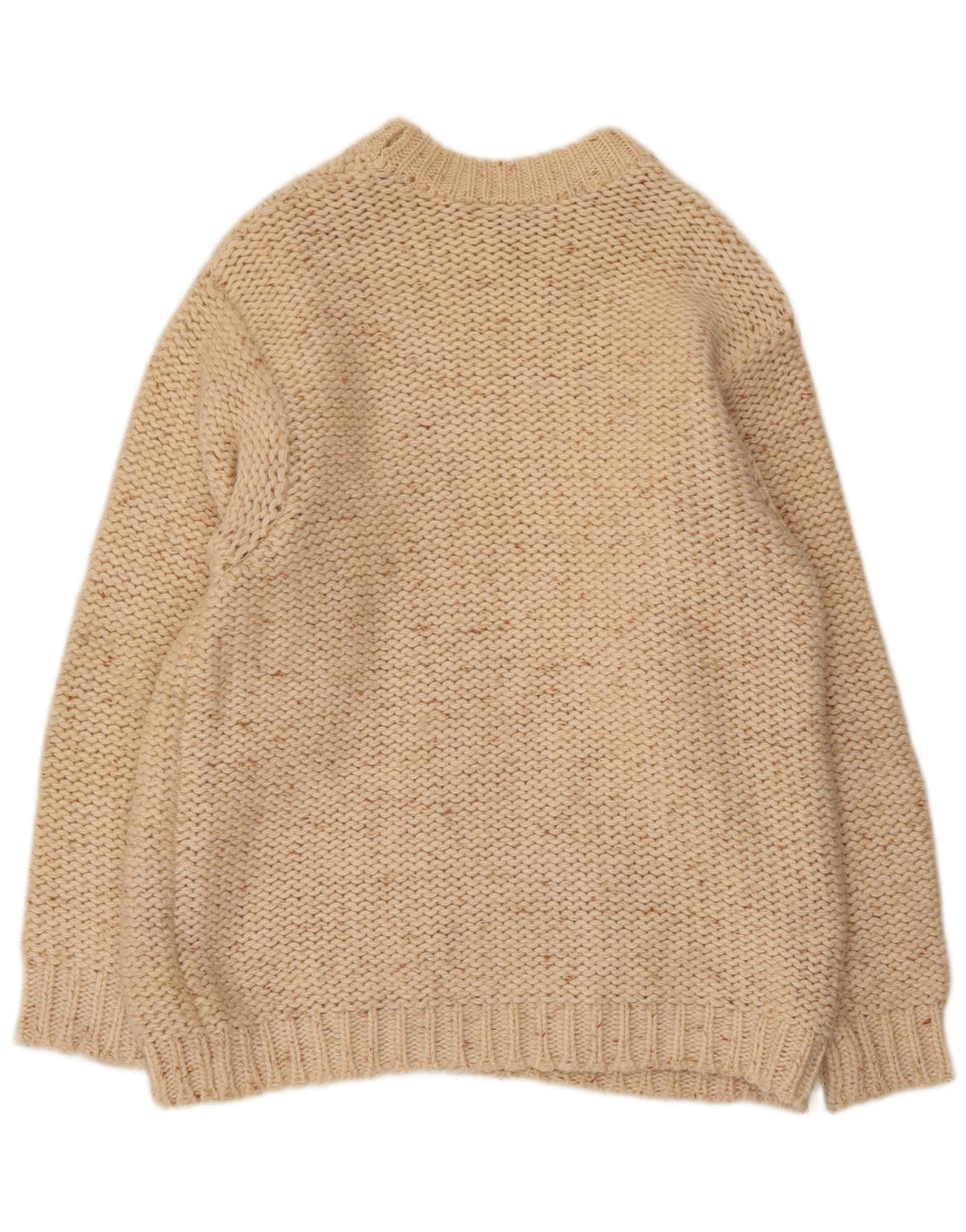 ВИНТАЖНЫЙ женский джемпер с круглым вырезом, Великобритания, 16, большой белый цвет