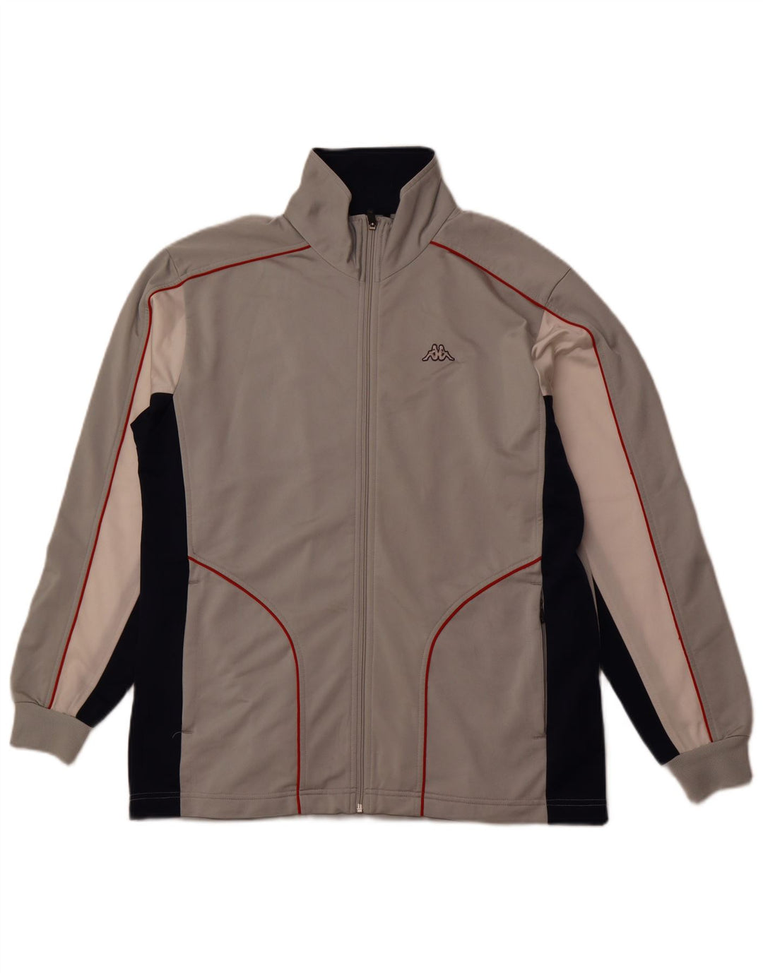 KAPPA Мужской спортивный костюм, верхняя куртка, большой серый полиэстер с цветными блоками