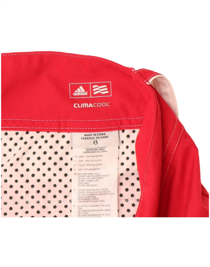Женская мини-юбка Adidas Climacool US 8 Medium W30 Красный полиэстер