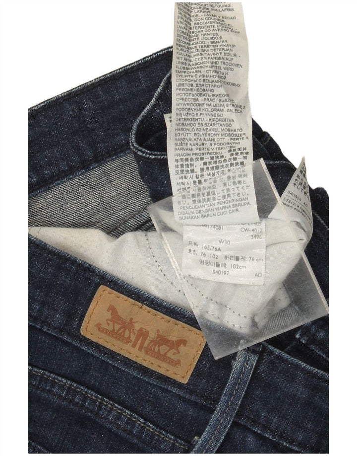 Женские узкие джинсы LEVI'S W30 L27, темно-синий хлопок