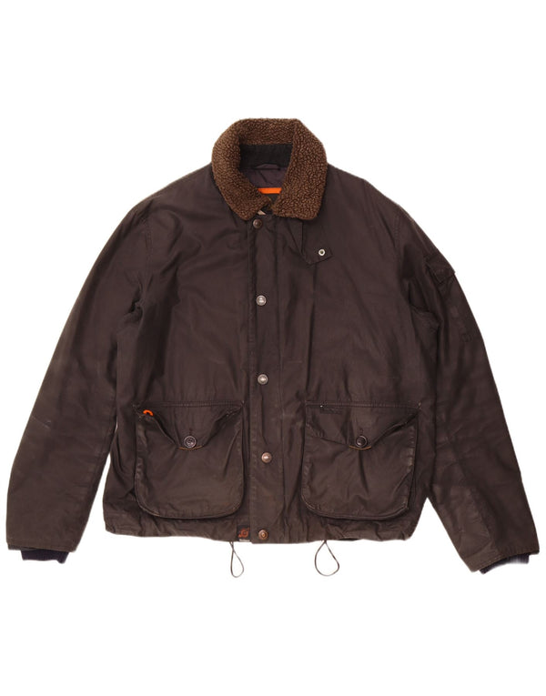 Мужская куртка Barbour из вощеного хлопка UK 42 XL, черный хлопок