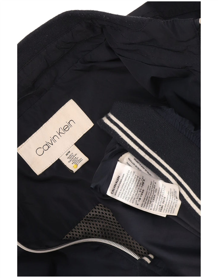 Мужская куртка-бомбер Calvin Klein UK 38, средний темно-синий, полиэстер