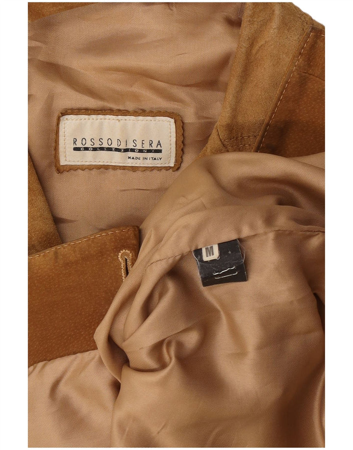 Женский замшевый пиджак Rossodisera на 3 пуговицах UK 14, средний бежевый