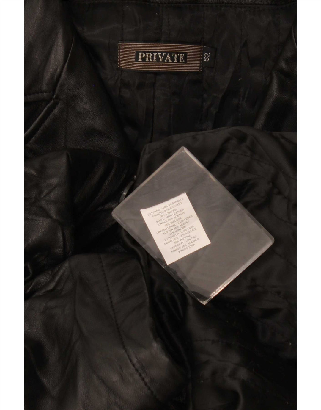 Мужское кожаное пальто Private IT 52 XL Черное