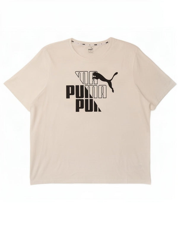 Мужская футболка с рисунком Puma 2XL, белый хлопок