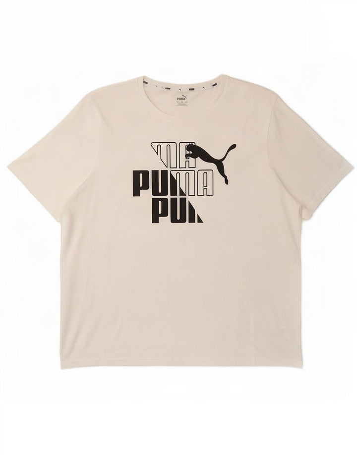 Мужская футболка с рисунком Puma 2XL, белый хлопок
