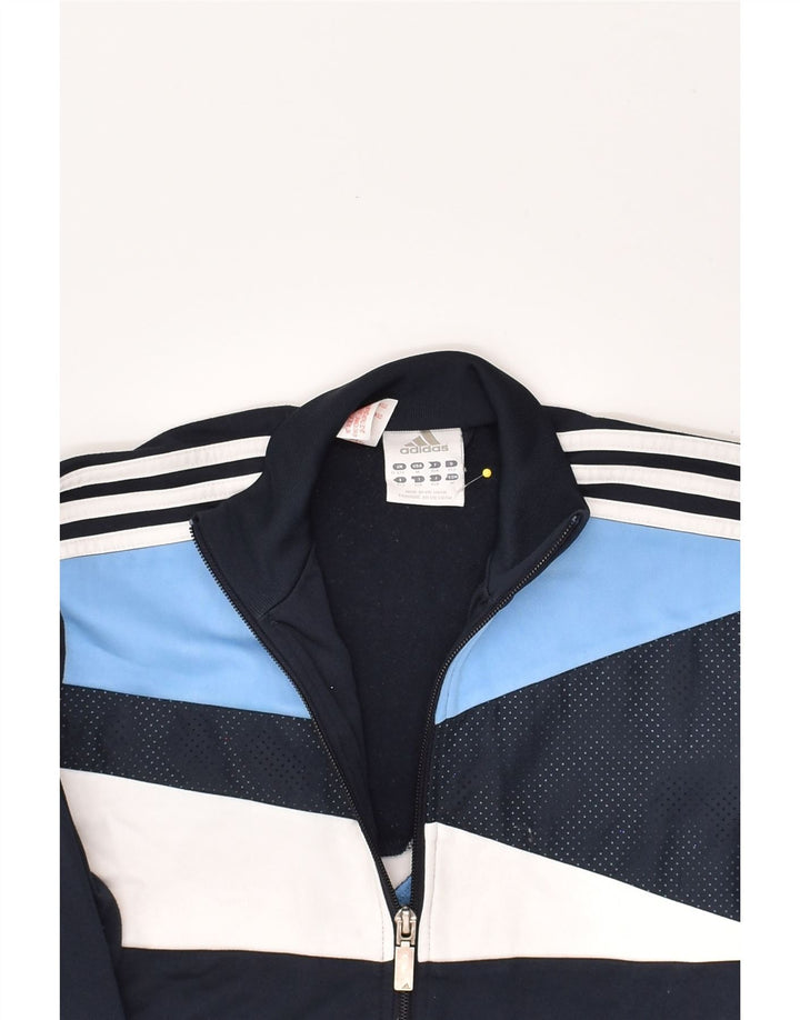 ADIDAS Boys Tracksuit Top Jacket 11-12 Years Navy Blue Colourblock | Vintage Adidas | Thrift | Second-Hand Adidas | Used Clothing | Messina Hembry 