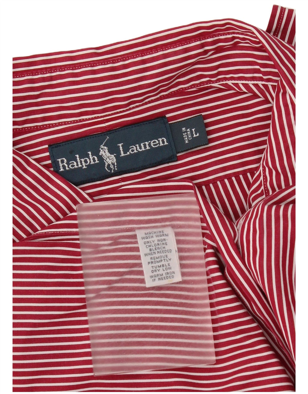 Мужская рубашка Ralph Lauren в большую красную полоску из хлопка