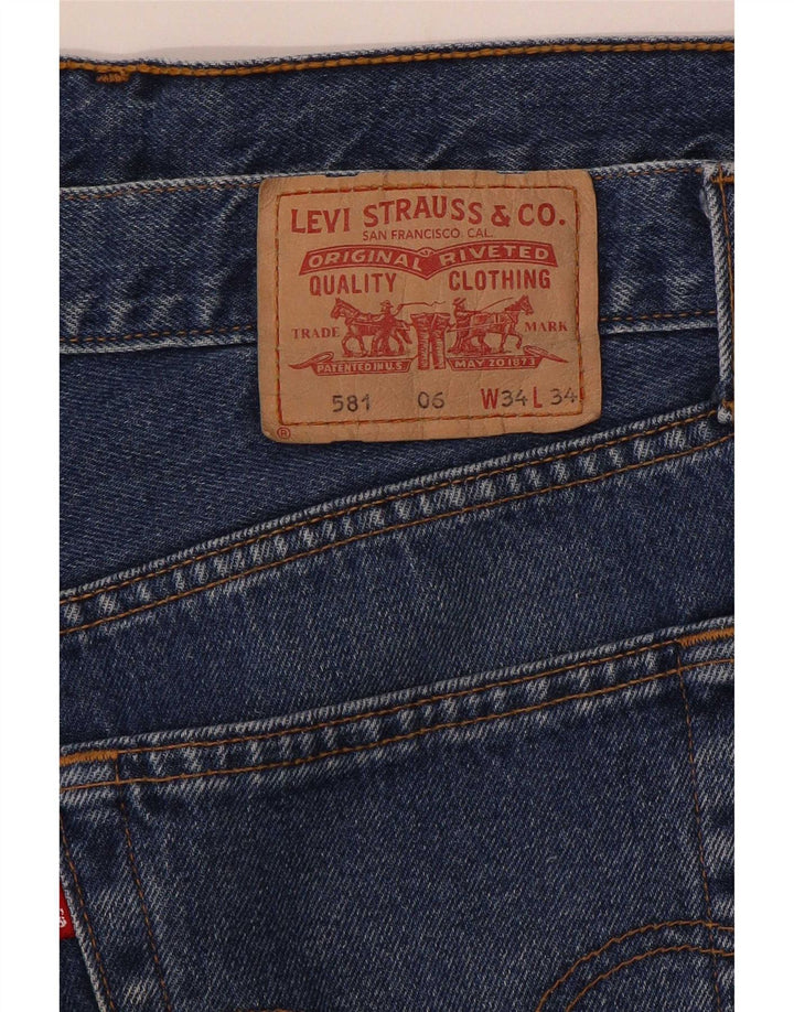 Мужские прямые джинсы Levi's 581 W34 L34 синие