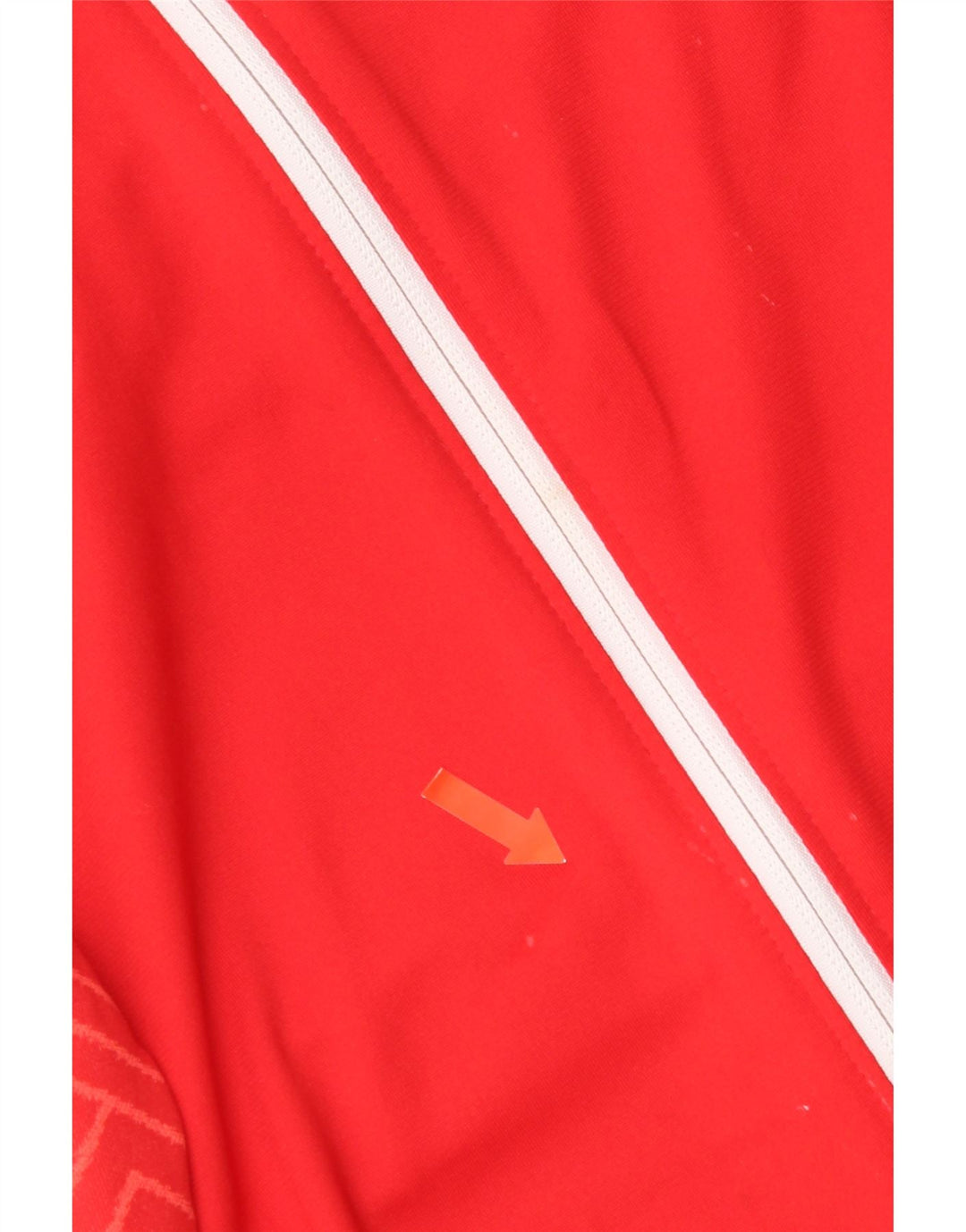 Женский свитер с капюшоном на молнии Nike Dri Fit UK 14, средний красный, полиэстер с геометрическим рисунком