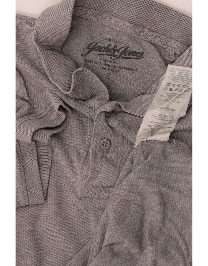 Мужская рубашка-поло Jack & Jones, большая серая, хлопок