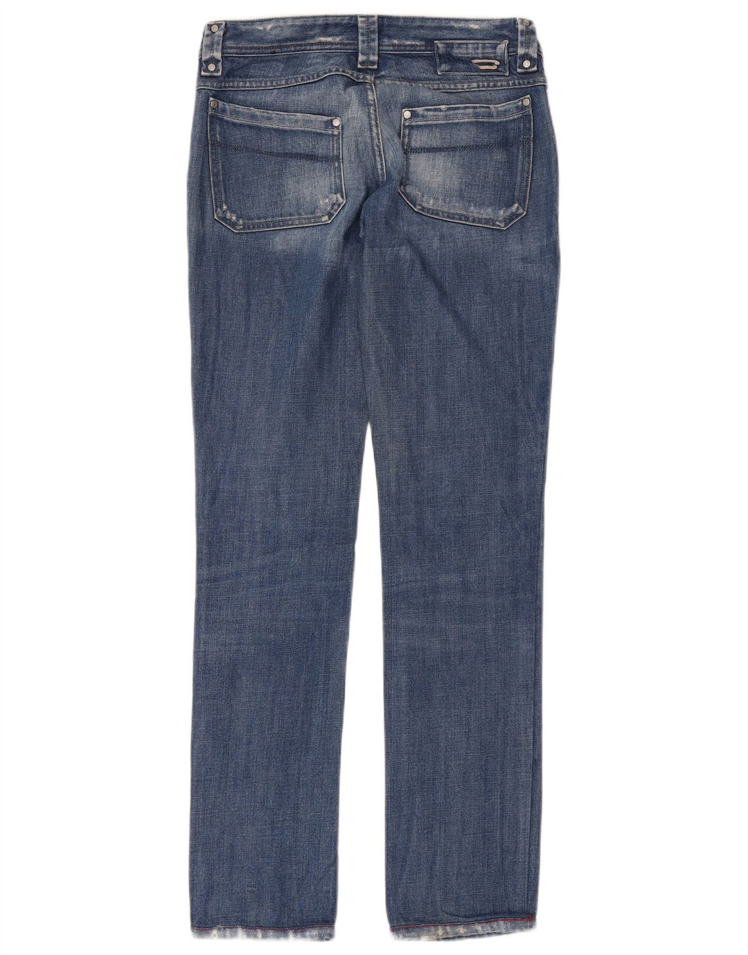 Женские потертые прямые джинсы Diesel W30 L32, синий хлопок