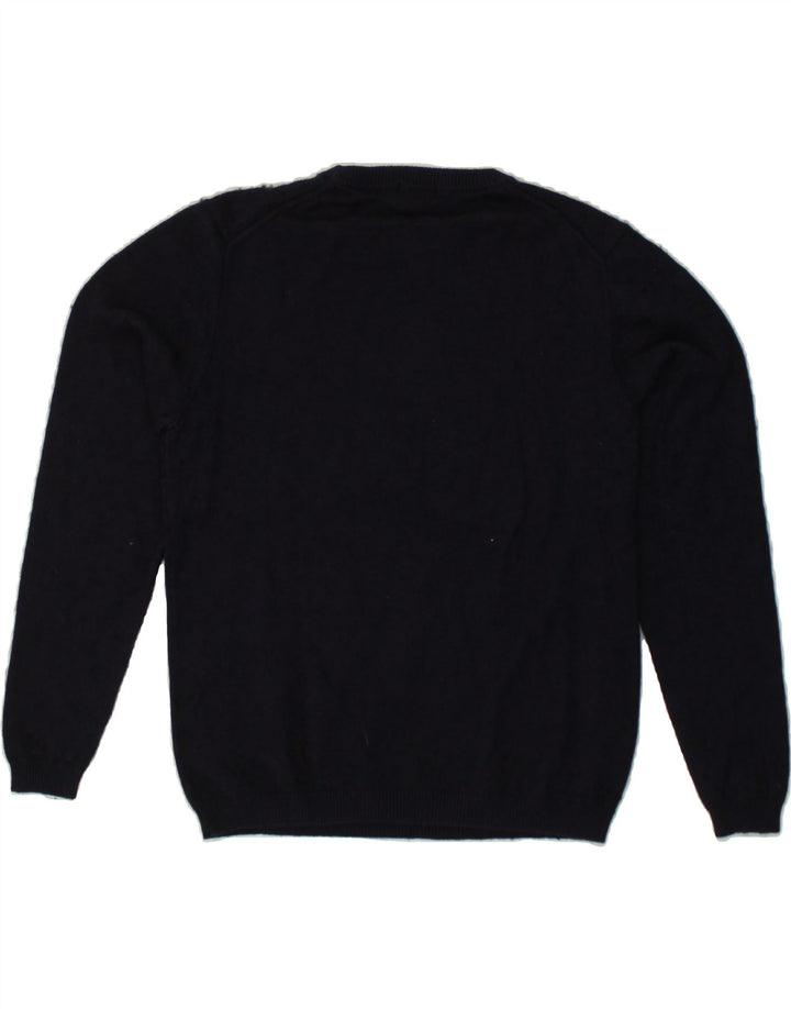 SUN68 Womens Crew Neck Jumper Sweater UK 14 Medium Navy Blue Cotton | Vintage Sun68 | Thrift | Second-Hand Sun68 | Used Clothing | Messina Hembry 