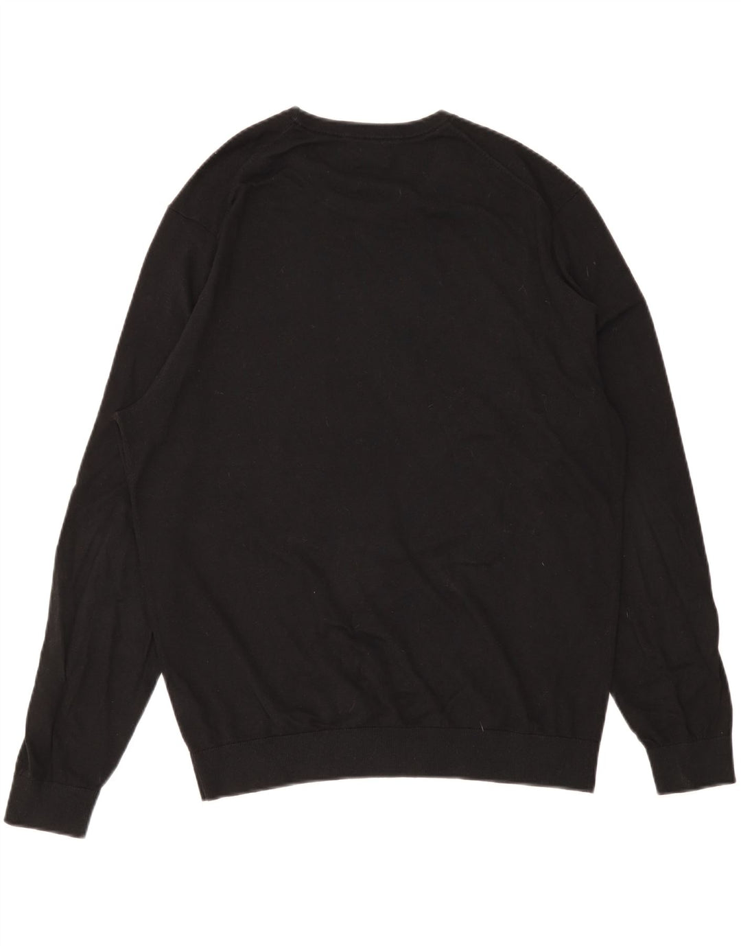 Мужской джемпер с круглым вырезом Massimo Dutti 2XL, черный хлопок