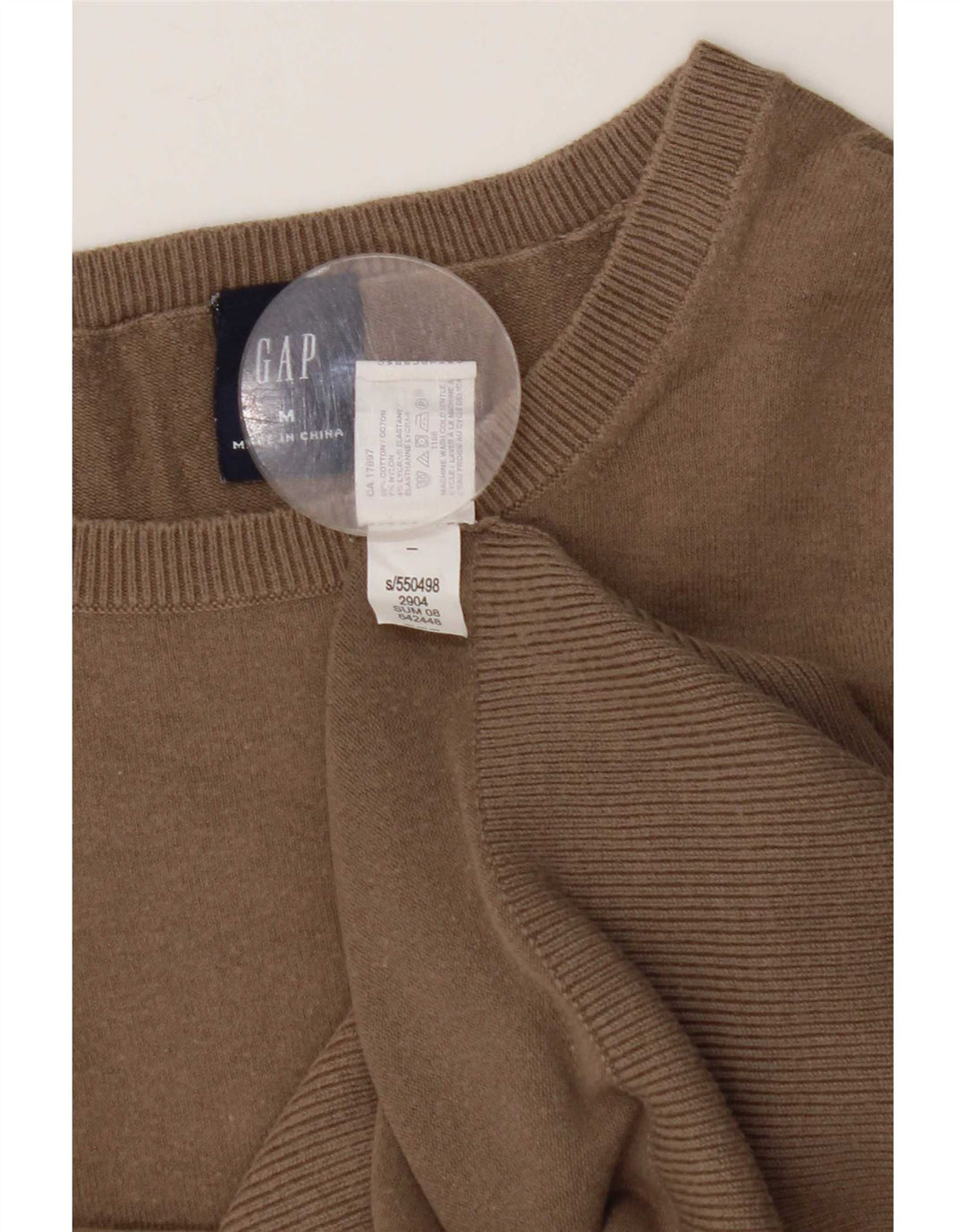 Женская майка Gap Vest UK 12, хлопковый средний коричневый цвет
