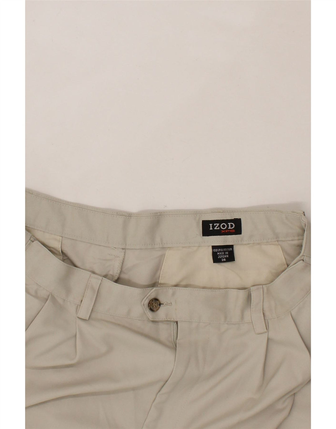 IZOD Mens Chino Shorts W36 Large Beige Polyester Vintage Izod and Second-Hand Izod from Messina Hembry 