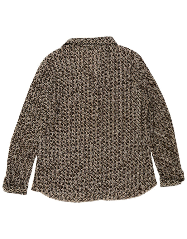 Женская деловая рубашка Marks & Spencer UK 18 XL Серая с геометрическим рисунком