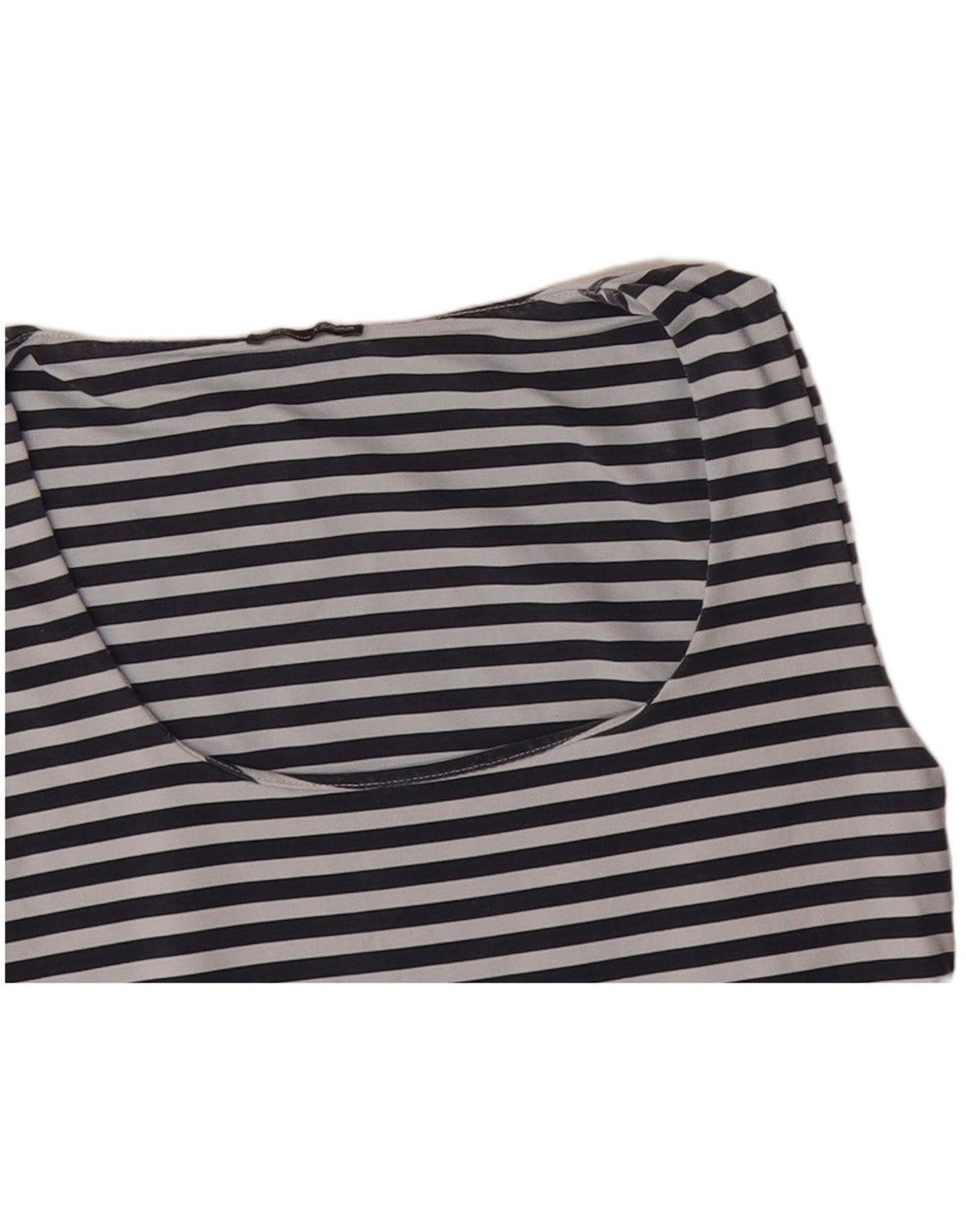 ZARA Womens Vest Top UK 14 Medium Navy Blue Striped
