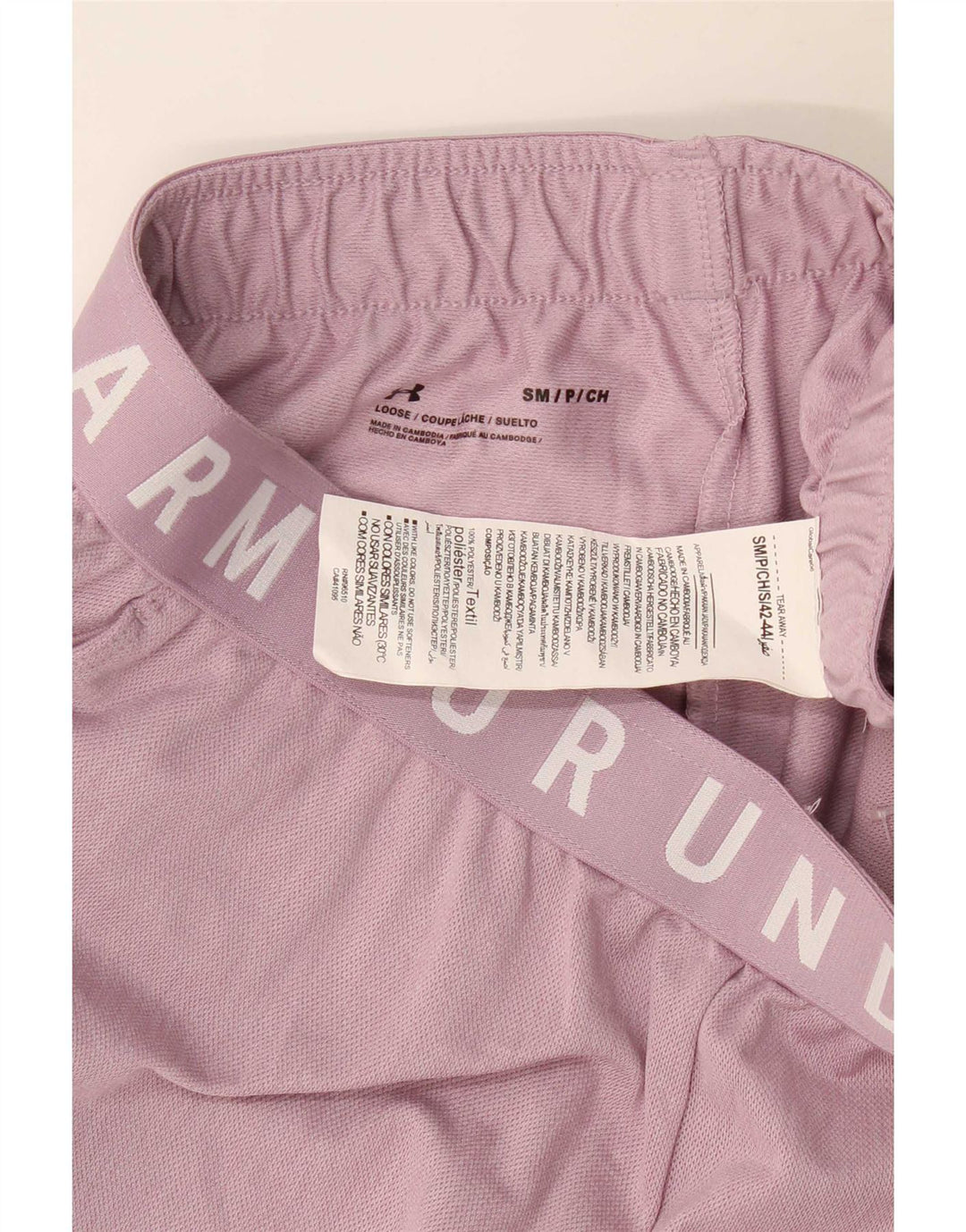 Женские спортивные шорты с рисунком Under Armour, Великобритания, 10, маленькие розовые, полиэстер