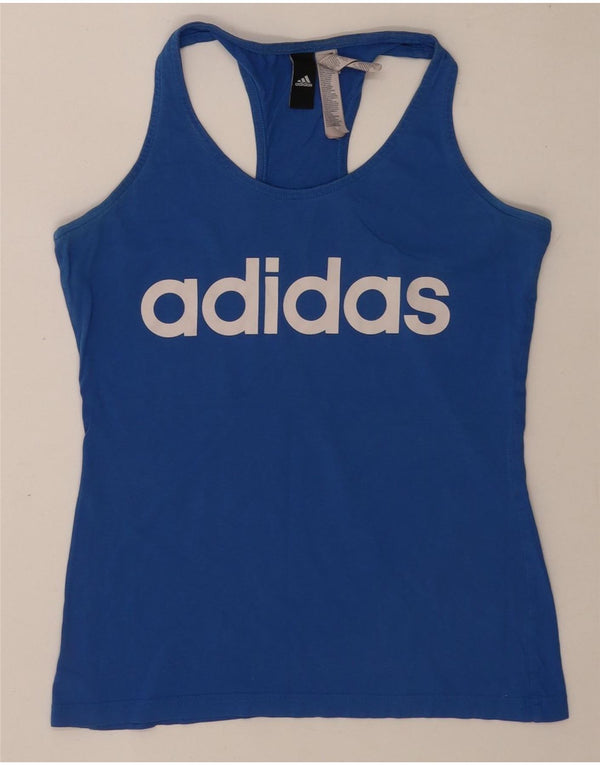 Женский жилет Adidas с графическим рисунком, Великобритания, маленький синий хлопок, 8/10