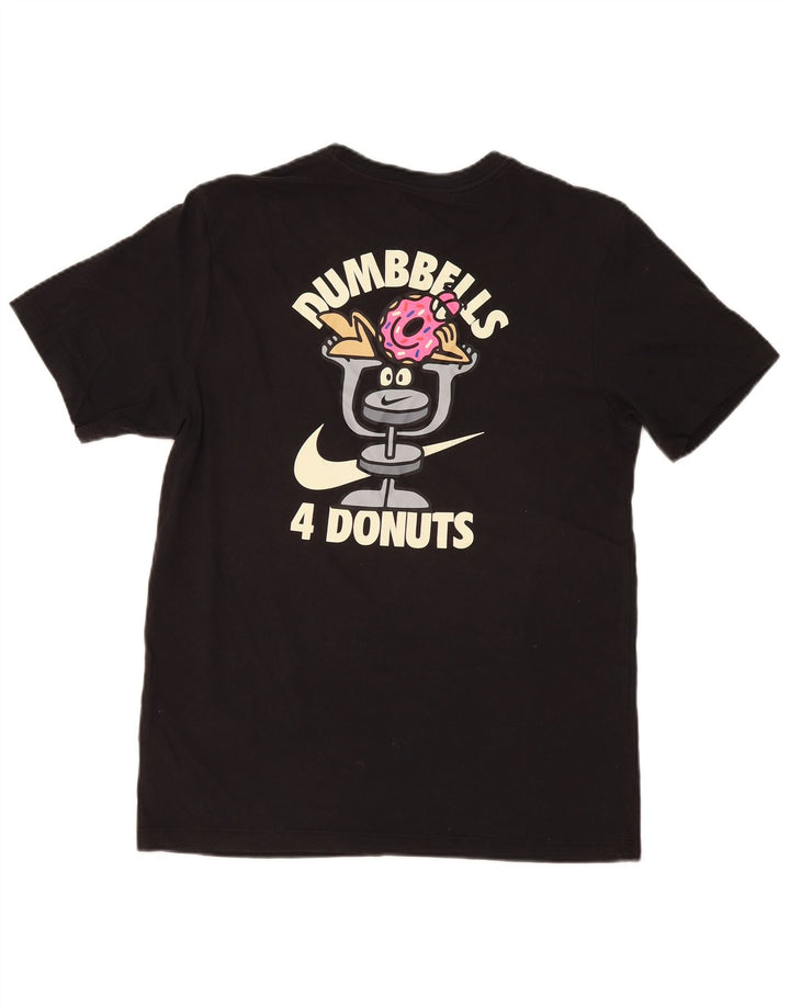 Мужская футболка с рисунком Nike Dumbbells Donuts, средний черный хлопковый топ