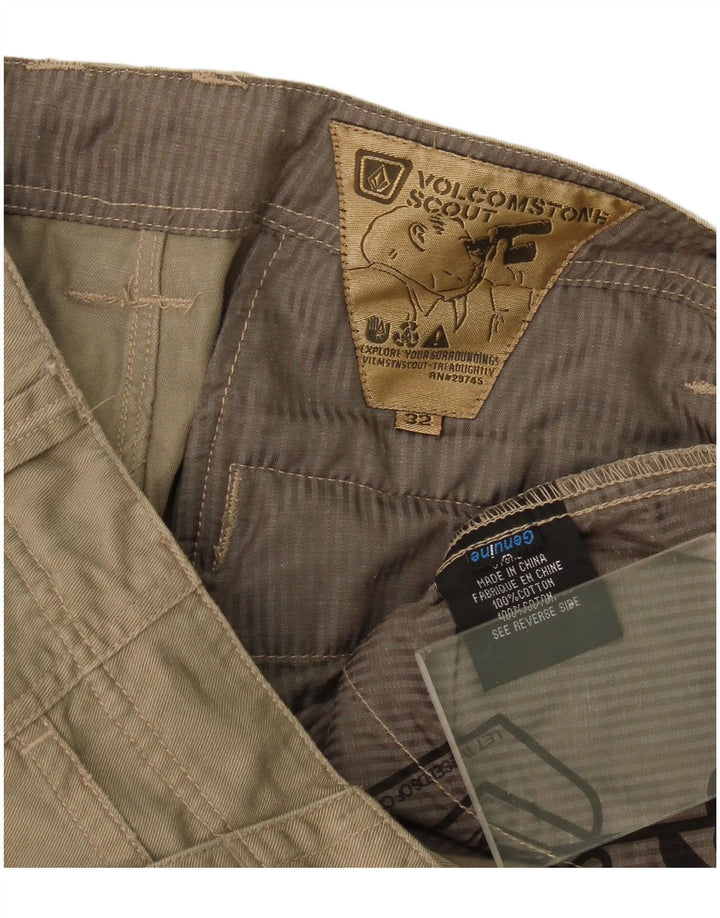 Мужские прямые брюки-карго Volcom W32 L27, хлопок цвета хаки