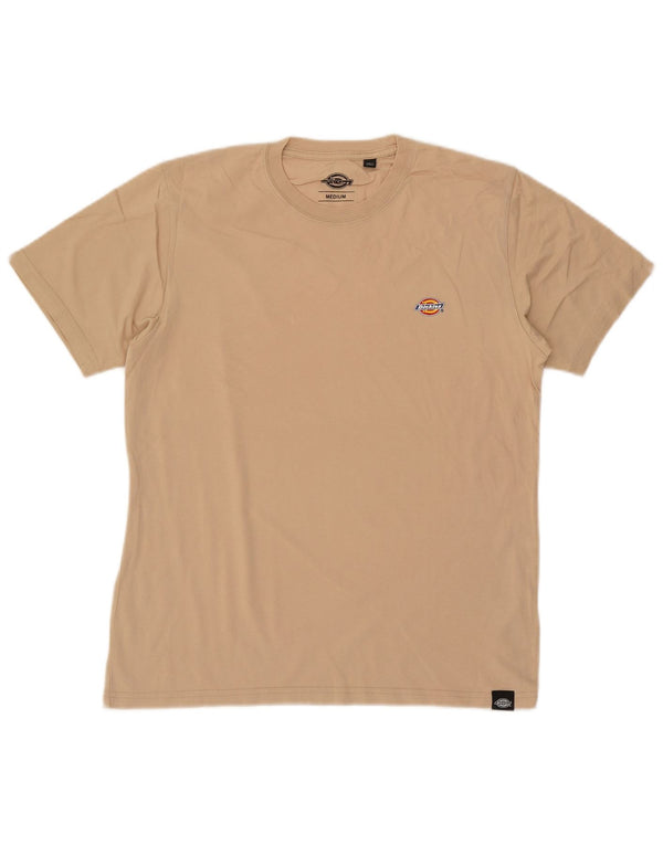 Dickies Mens T-Shirt Top Medium Beige Cotton