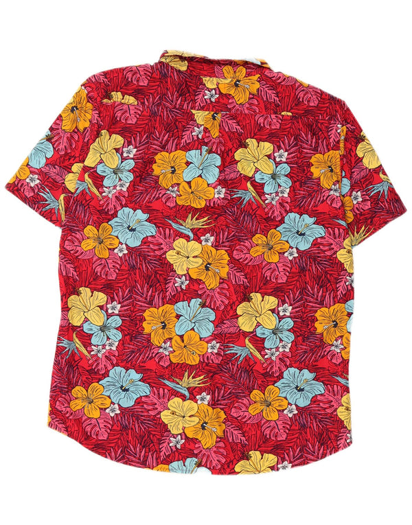 Мужская рубашка с коротким рукавом Levi's XL, разноцветный хлопок с цветочным принтом