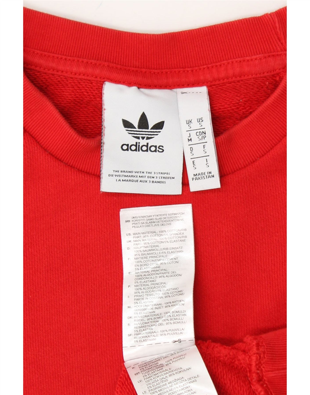 ADIDAS Mens Sweatshirt Jumper Small Red Cotton Vintage Adidas and Second-Hand Adidas from Messina Hembry 