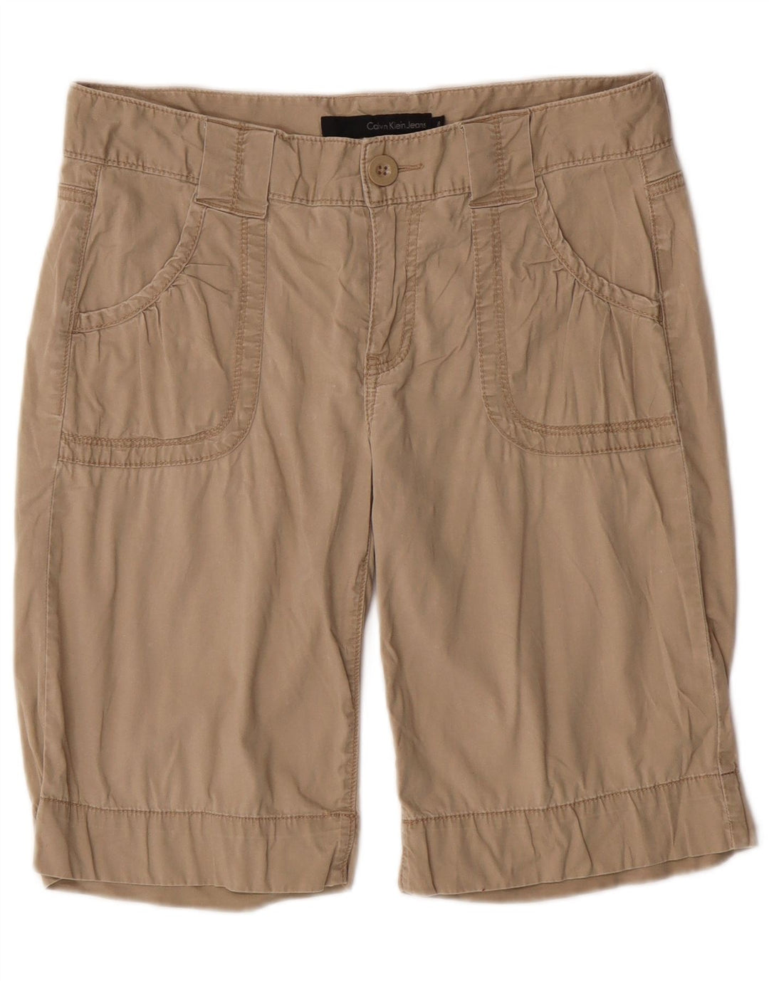 Женские повседневные шорты Calvin Klein Jeans US 8 Medium W30 Бежевые классические