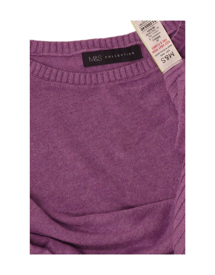 Женский джемпер с вырезом «лодочка» MARKS & SPENCER, Великобритания, 10, маленький, фиолетовый, вискоза