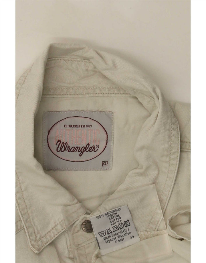Мужская джинсовая рубашка Wrangler XL, бежевый хлопок