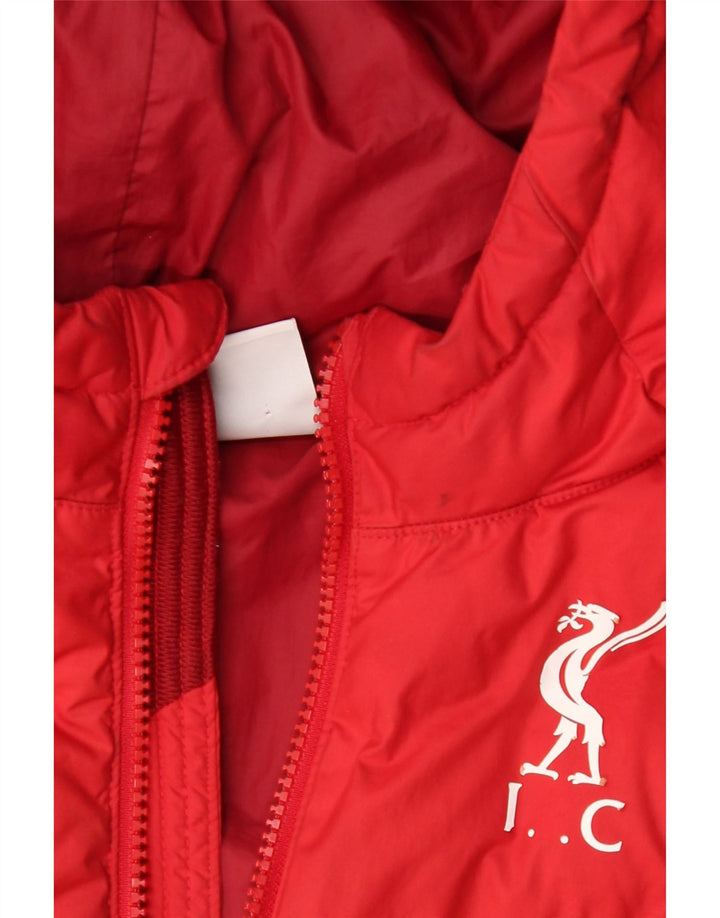 Утепленная куртка с капюшоном Nike для мальчиков 12–13 лет, большая красная полиэстер с цветными блоками