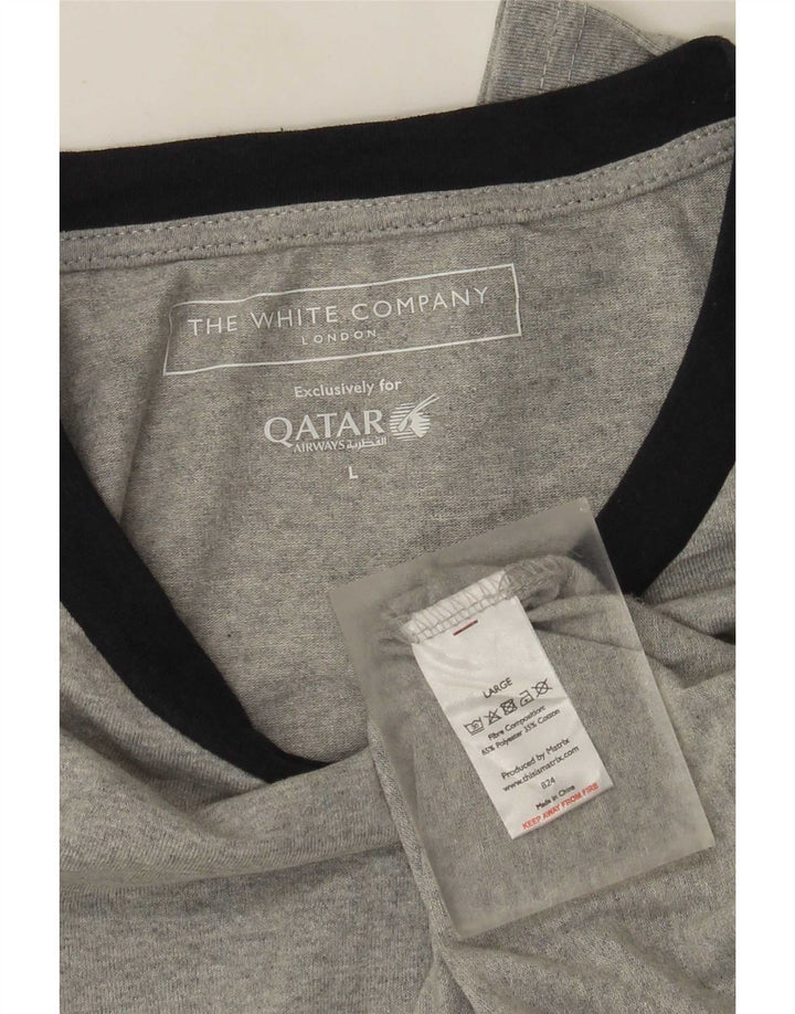 Мужской топ с длинными рукавами The White Company, большой серый полиэстер с цветными блоками