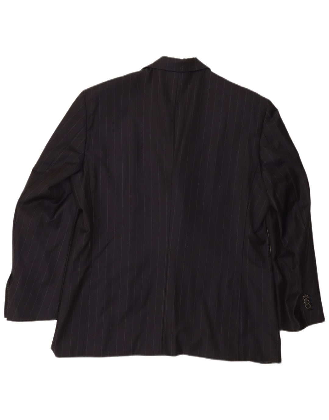 Мужской пиджак TASMANIAN на 3 пуговицах, Великобритания 38, средний темно-синий в тонкую полоску