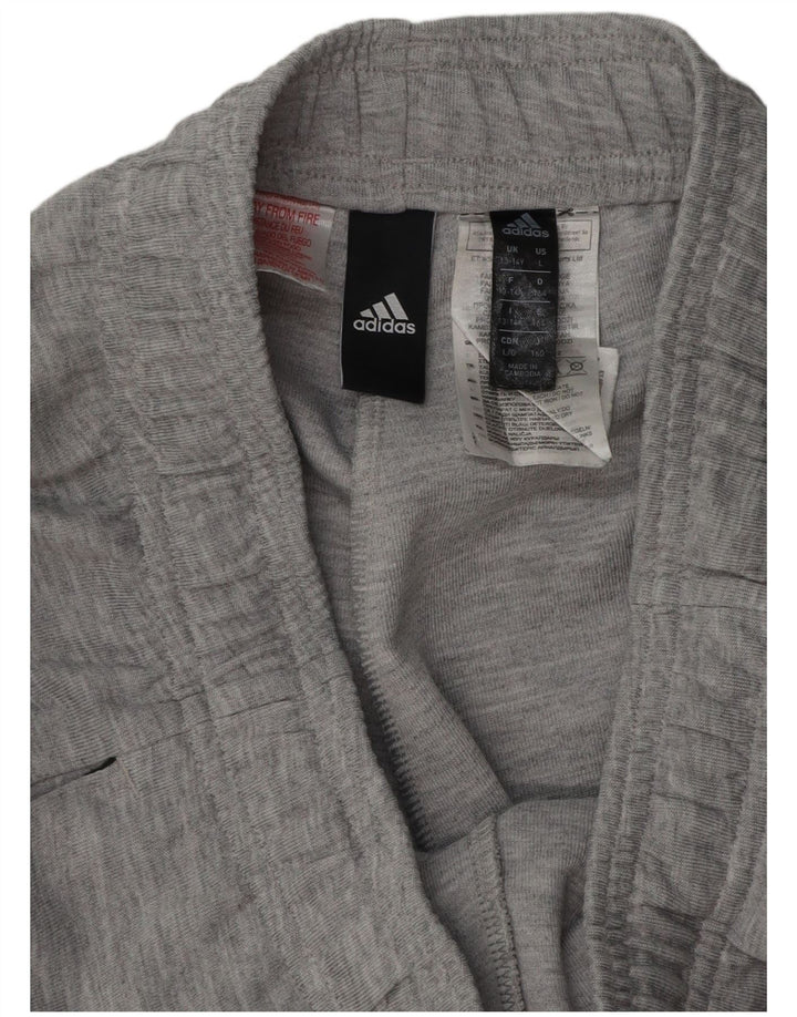 ADIDAS Спортивный костюм с рисунком для мальчиков Брюки-джоггеры 13-14 лет Серый полиэстер